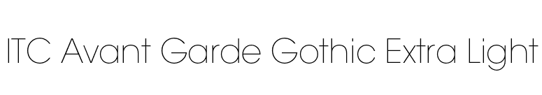 ITC Avant Garde Gothic Extra Light font preview