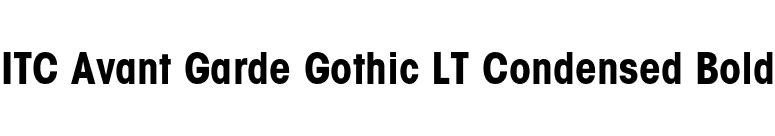 ITC Avant Garde Gothic LT Condensed Bold font preview