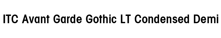 ITC Avant Garde Gothic LT Condensed Demi font preview