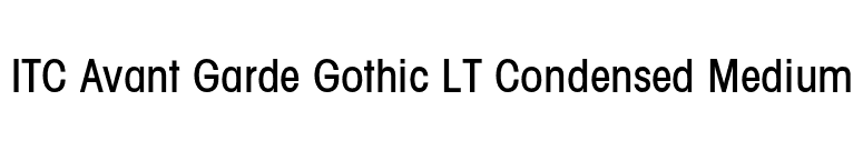 ITC Avant Garde Gothic LT Condensed Medium font preview