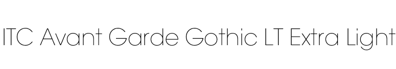 ITC Avant Garde Gothic LT Extra Light font preview