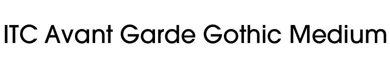 ITC Avant Garde Gothic Medium font preview