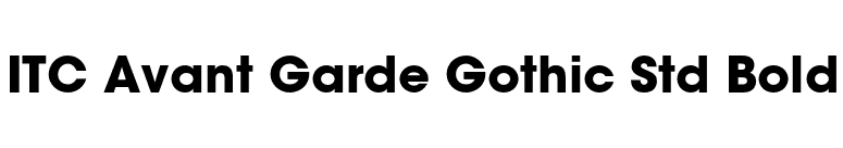 ITC Avant Garde Gothic Std Bold font preview