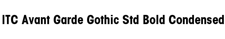 ITC Avant Garde Gothic Std Bold Condensed font preview