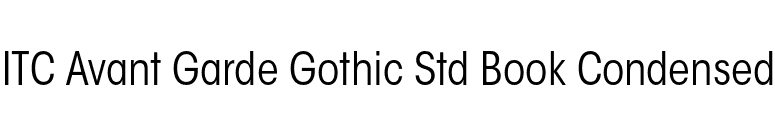 ITC Avant Garde Gothic Std Book Condensed font preview