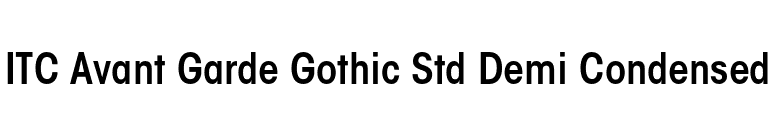 ITC Avant Garde Gothic Std Demi Condensed font preview