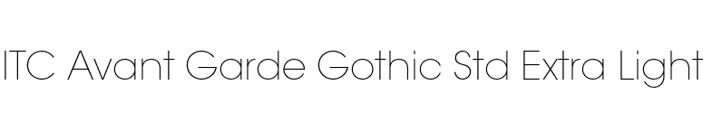 ITC Avant Garde Gothic Std Extra Light font preview