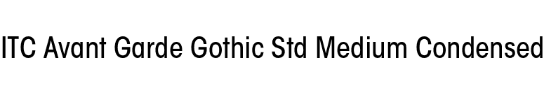 ITC Avant Garde Gothic Std Medium Condensed font preview