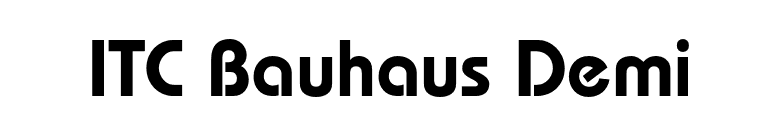 ITC Bauhaus Demi font preview