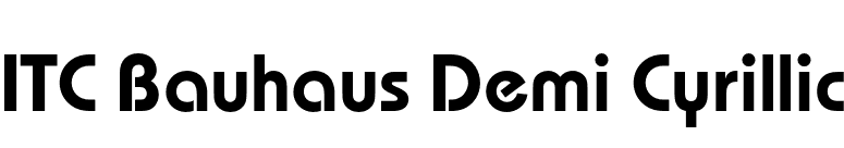 ITC Bauhaus Demi Cyrillic font preview
