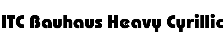 ITC Bauhaus Heavy Cyrillic font preview