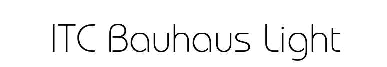 ITC Bauhaus Light font preview