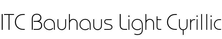 ITC Bauhaus Light Cyrillic font preview