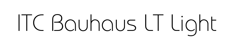 ITC Bauhaus LT Light font preview