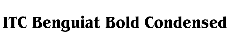 ITC Benguiat Bold Condensed font preview