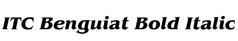 ITC Benguiat Bold Italic font preview