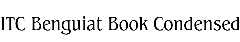 ITC Benguiat Book Condensed font preview