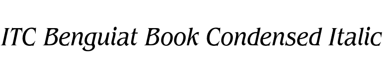 ITC Benguiat Book Condensed Italic font preview