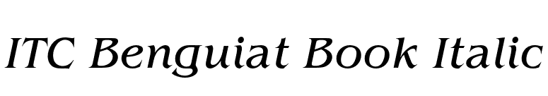 ITC Benguiat Book Italic font preview