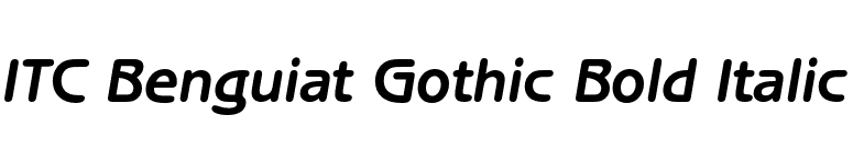 ITC Benguiat Gothic Bold Italic font preview