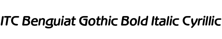 ITC Benguiat Gothic Bold Italic Cyrillic font preview