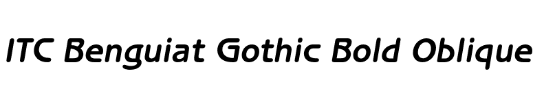ITC Benguiat Gothic Bold Oblique font preview