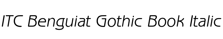 ITC Benguiat Gothic Book Italic font preview