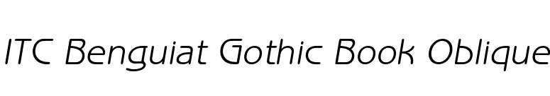 ITC Benguiat Gothic Book Oblique font preview