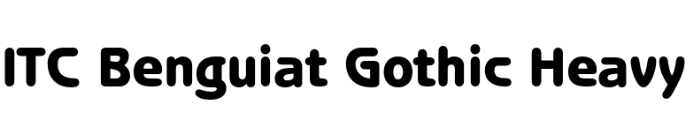 ITC Benguiat Gothic Heavy font preview