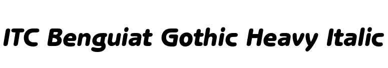 ITC Benguiat Gothic Heavy Italic font preview