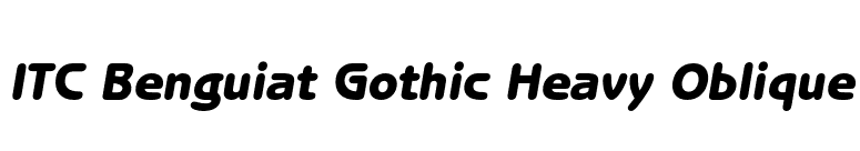 ITC Benguiat Gothic Heavy Oblique font preview