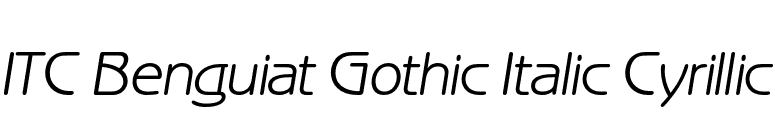 ITC Benguiat Gothic Italic Cyrillic font preview