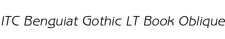 ITC Benguiat Gothic LT Book Oblique font preview