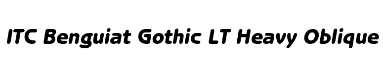 ITC Benguiat Gothic LT Heavy Oblique font preview