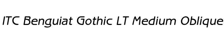ITC Benguiat Gothic LT Medium Oblique font preview