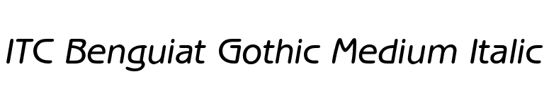 ITC Benguiat Gothic Medium Italic font preview