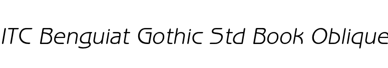 ITC Benguiat Gothic Std Book Oblique font preview