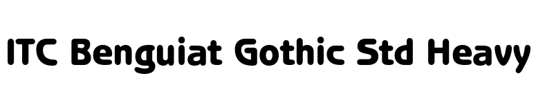 ITC Benguiat Gothic Std Heavy font preview