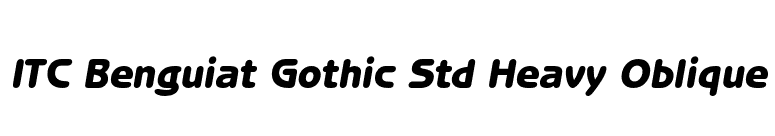 ITC Benguiat Gothic Std Heavy Oblique font preview