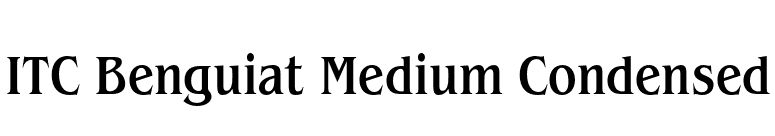 ITC Benguiat Medium Condensed font preview
