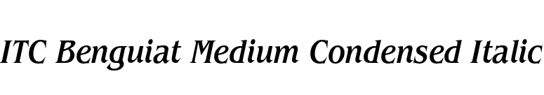 ITC Benguiat Medium Condensed Italic font preview
