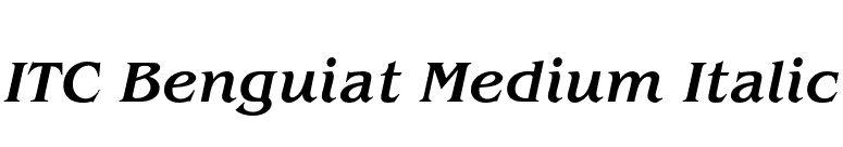 ITC Benguiat Medium Italic font preview