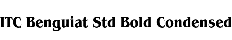 ITC Benguiat Std Bold Condensed font preview