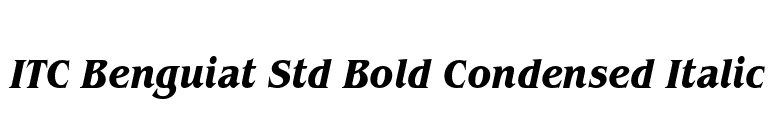 ITC Benguiat Std Bold Condensed Italic font preview