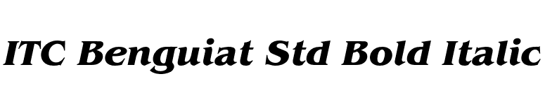 ITC Benguiat Std Bold Italic font preview