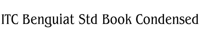 ITC Benguiat Std Book Condensed font preview