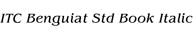 ITC Benguiat Std Book Italic font preview