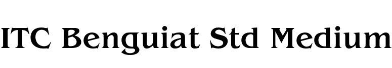 ITC Benguiat Std Medium font preview