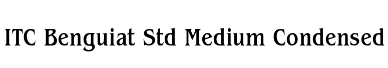 ITC Benguiat Std Medium Condensed font preview