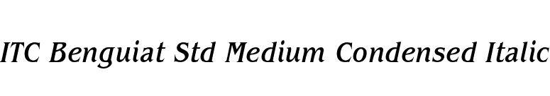 ITC Benguiat Std Medium Condensed Italic font preview